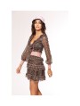 VESTIDO SAVAGE CULTURE 41623-VE CORTO VOLANTES PAISLEY